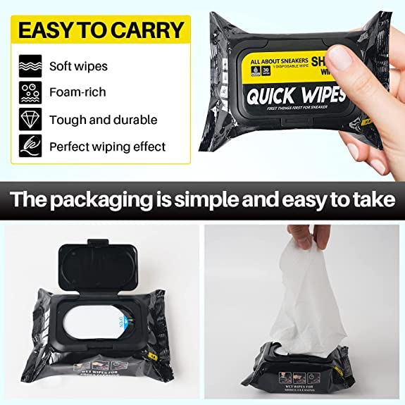 Sneaker & Shoe Cleaner Wipes - Pack of 80